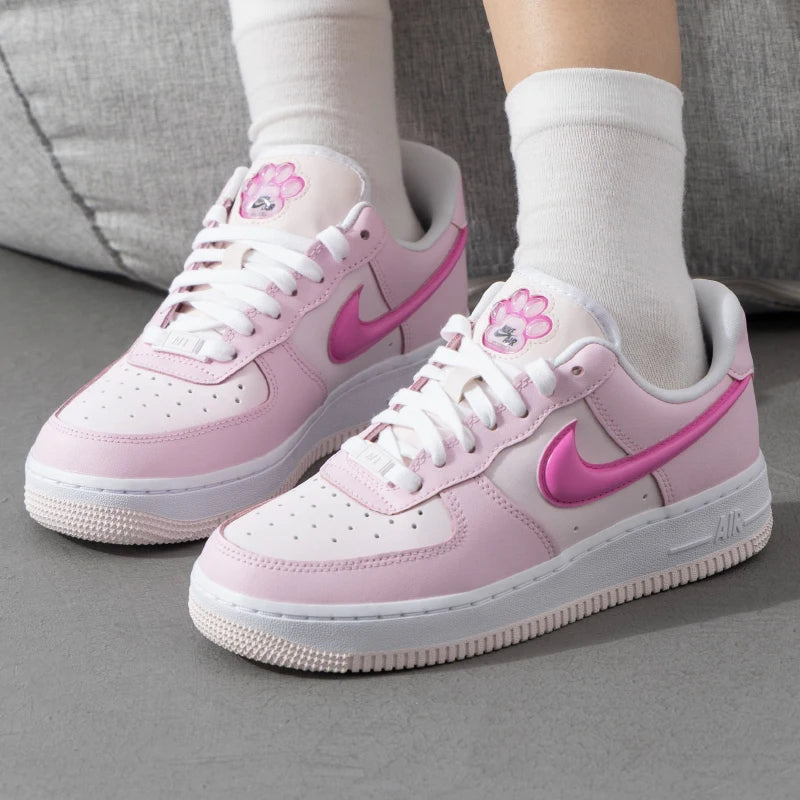 Nike Air Force 1 Women's sneakers Pink Cat Claws AF1 Comfortable casual fashion retro board shoes HM3696-661